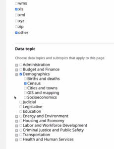Data topics in Drupal